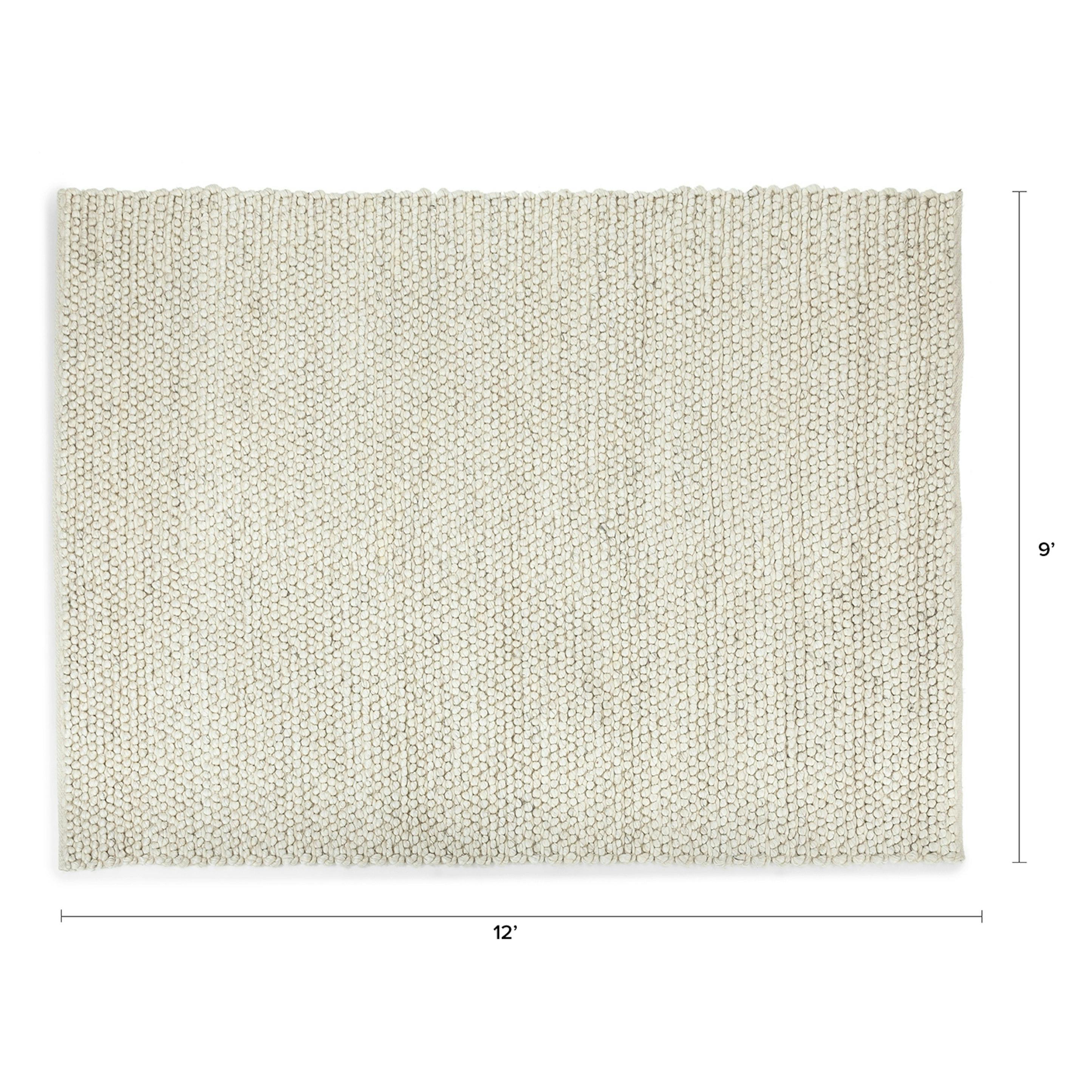 Hira 9 x 12 Ivory White Handmade Area Rug | Article