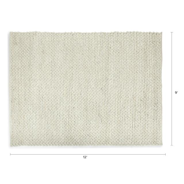 Hira 9 x 12 Ivory White Handmade Area Rug | Article