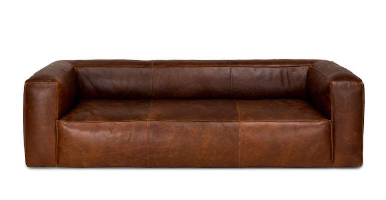 Cigar Rawhide Brown Sofa - Primary View 1 of 13 (Open Fullscreen View).