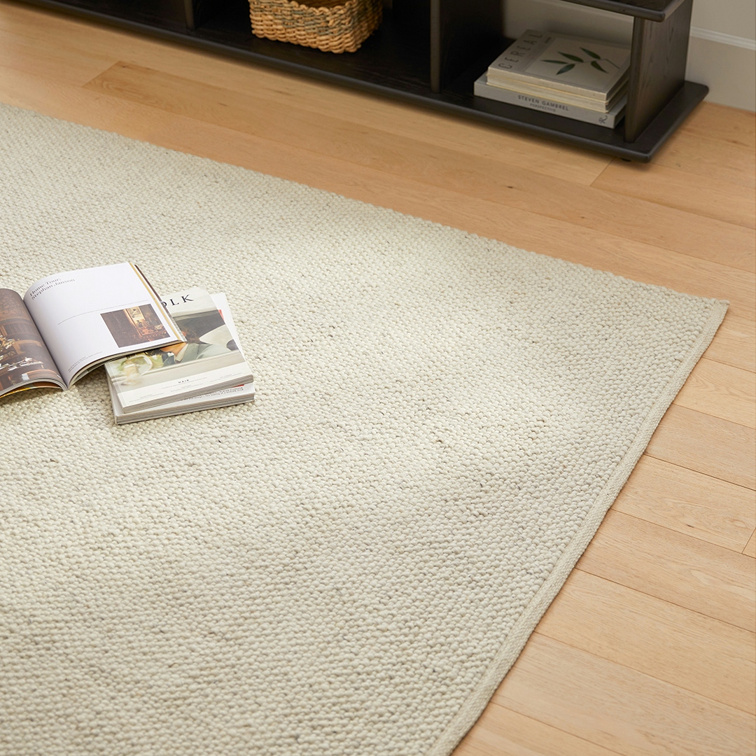 Vanilla Rug 9'x12' Vanilla Ivory Handmade Fabric Area Rug | Texa | Article