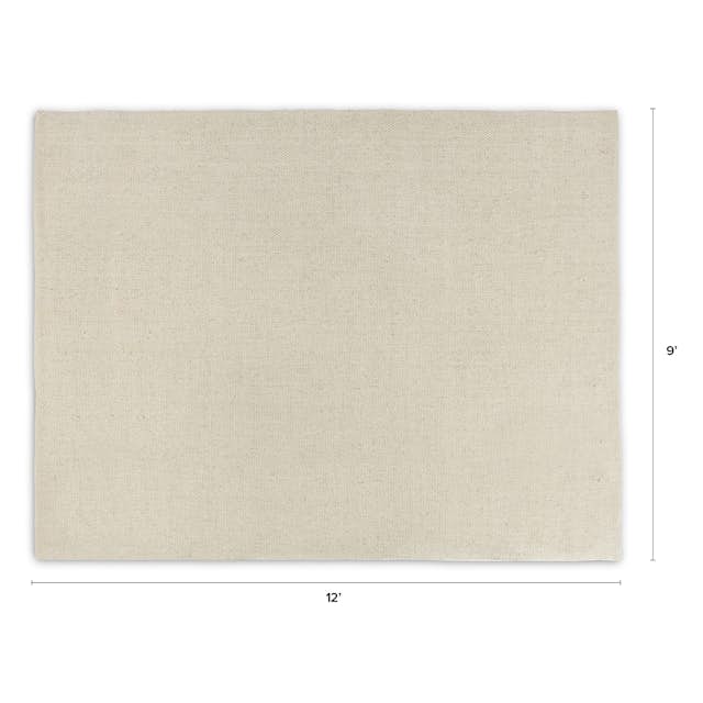 9'x12' Vanilla Ivory Handmade Fabric Area Rug | Texa | Article