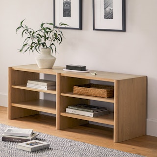 Torme 57" Bookcase, Short - White Oak