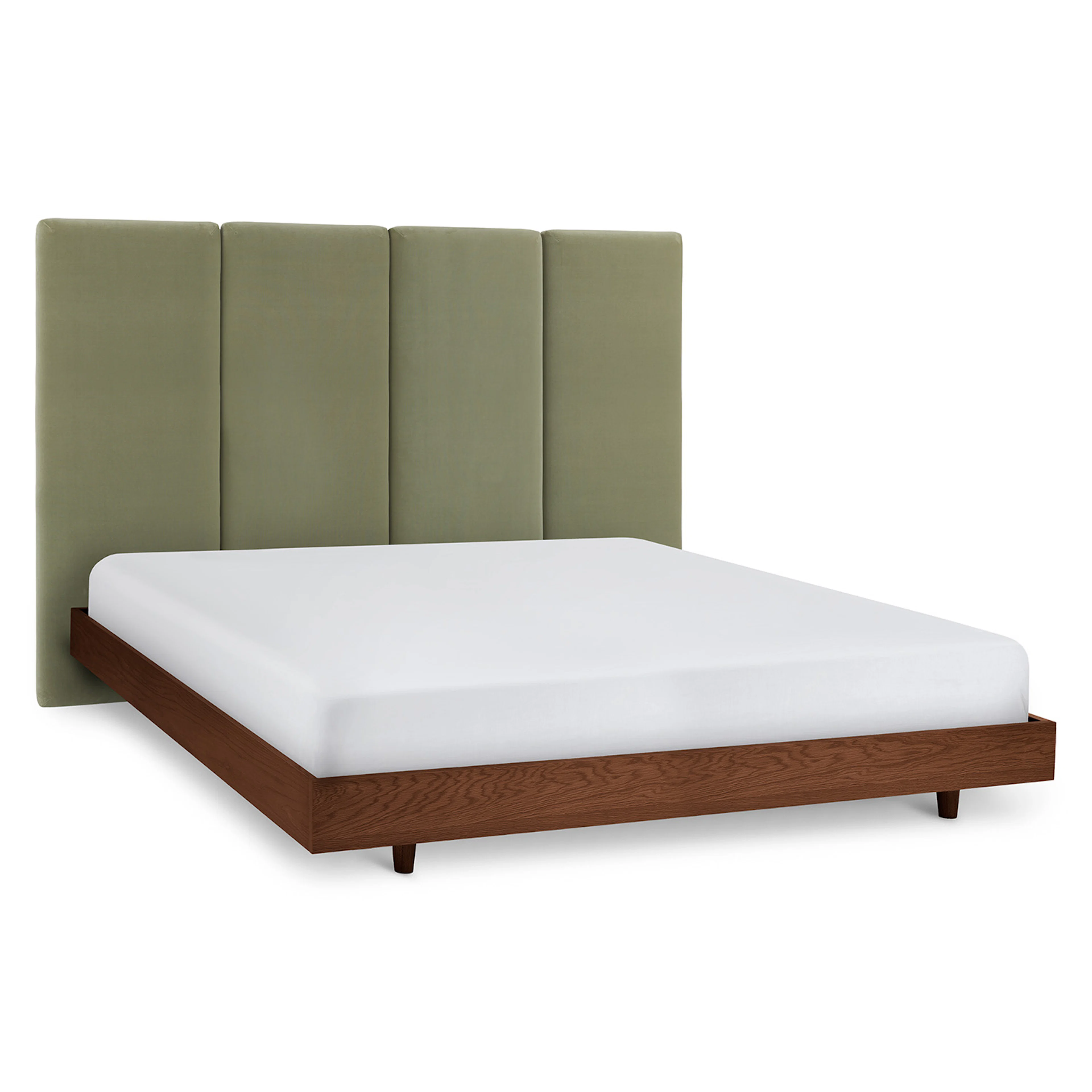 Noel King Tall Velvet Headboard - Plush Pacific Sage