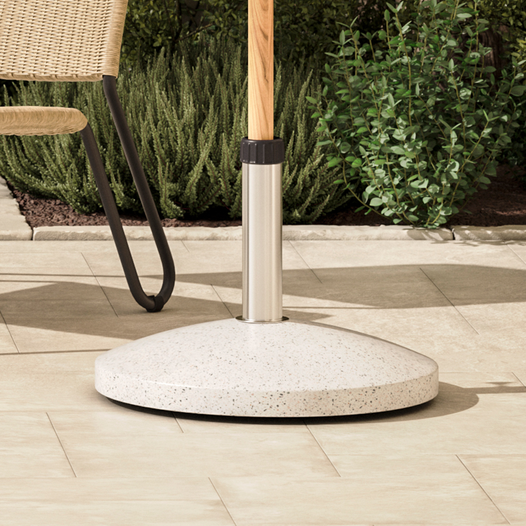Solina White Terrazzo Umbrella Base | Article