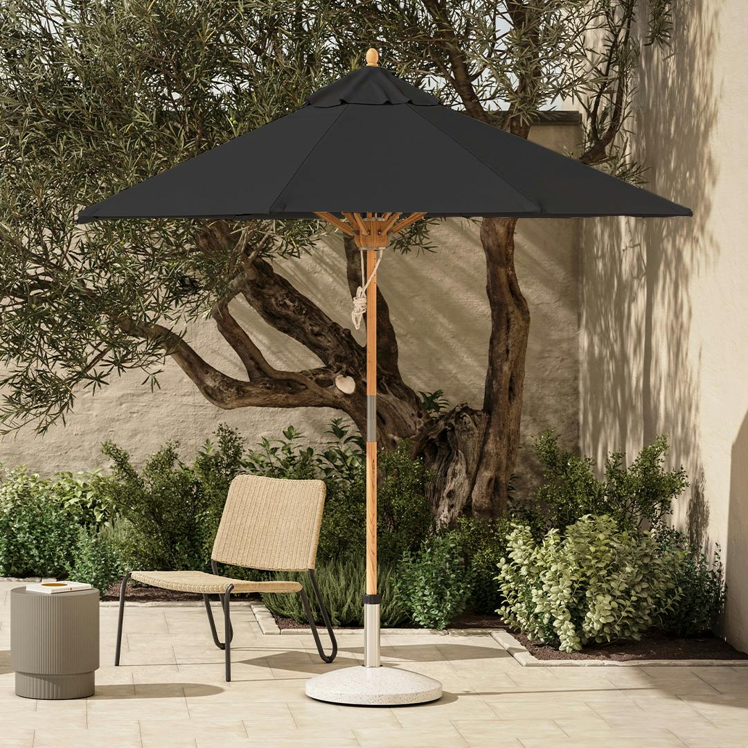 Solina White Terrazzo Umbrella Base | Article