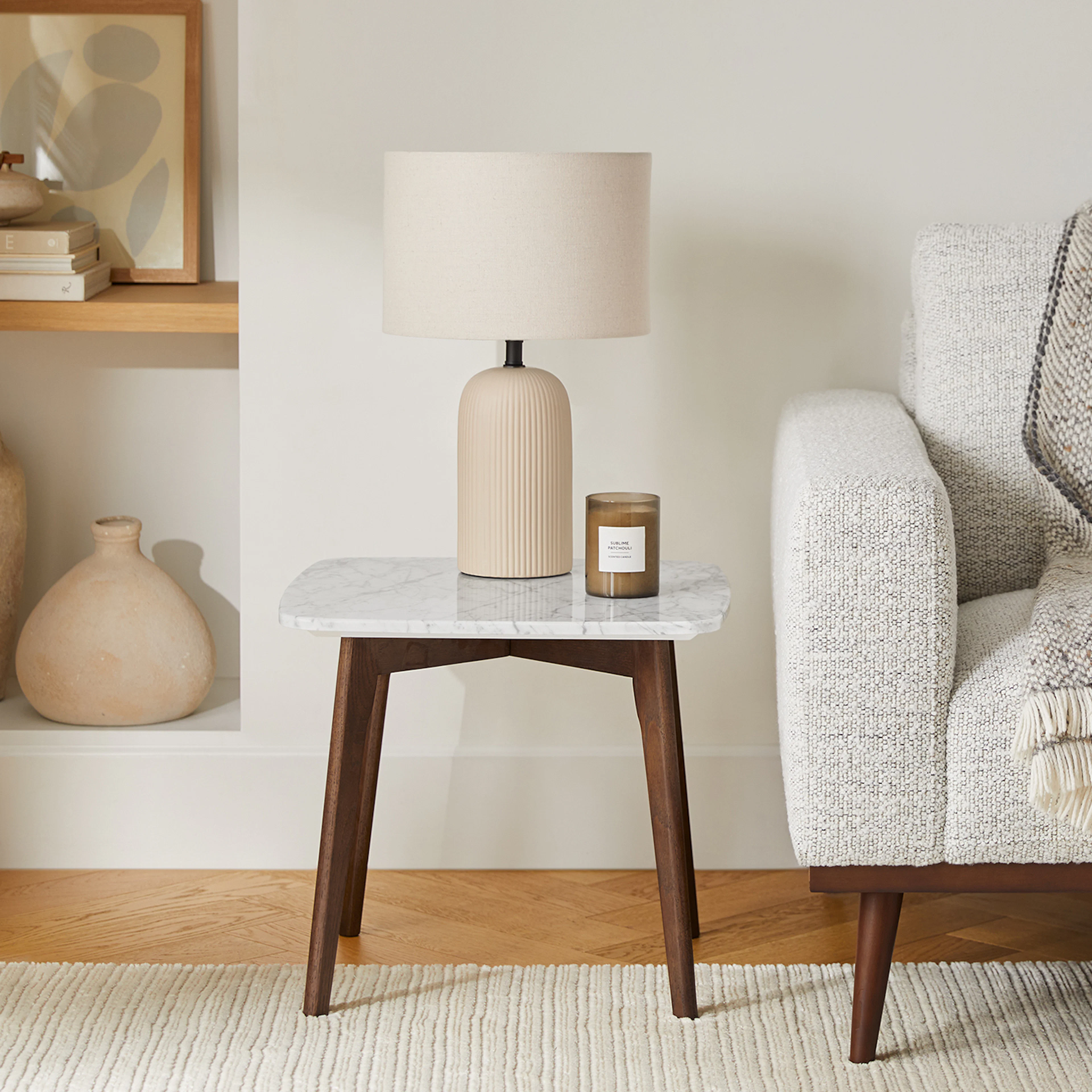 Palisade Table Lamp in Putty Gray - Stylish & Modern