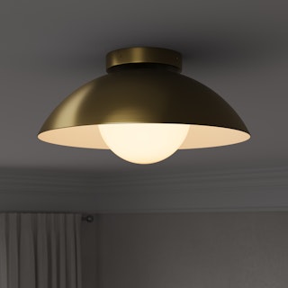 Gemma Flushmount Ceiling Light - Brass