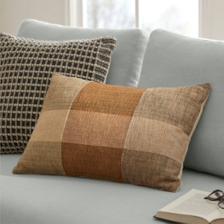 Lewis Plaid Brown Pillow