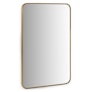 Mansfield Rectangular Wall Mirror - Brass