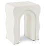 Bixby Outdoor Concrete Side Table - Natural White