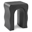 Bixby Outdoor Concrete Side Table - Sea Black - Gallery View 1 of 4.