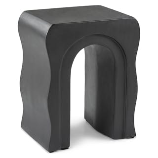 Bixby Outdoor Concrete Side Table - Sea Black