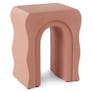 Bixby Outdoor Concrete Side Table - Ochre Brown