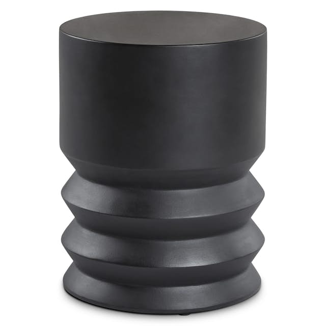 Pindo Black Concrete Outdoor Side Table | Article