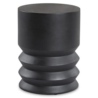 Pindo Outdoor Concrete Side Table - Black