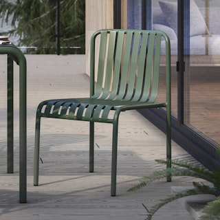 Sarek Outdoor Stackable Dining Chair - Khaki Green