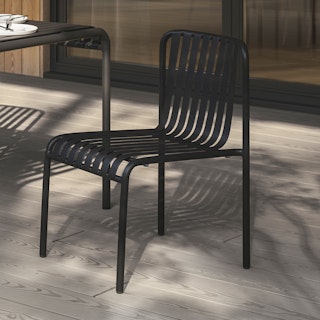 Sarek Black Stackable Dining Chair