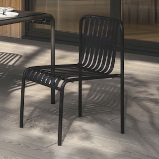Sarek Outdoor Stackable Dining Chair - Black