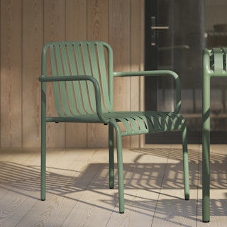 Sarek Khaki Green Stackable Dining Armchair