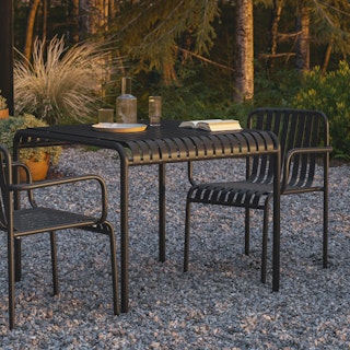 Sarek 35.5" Outdoor Dining Table - Black