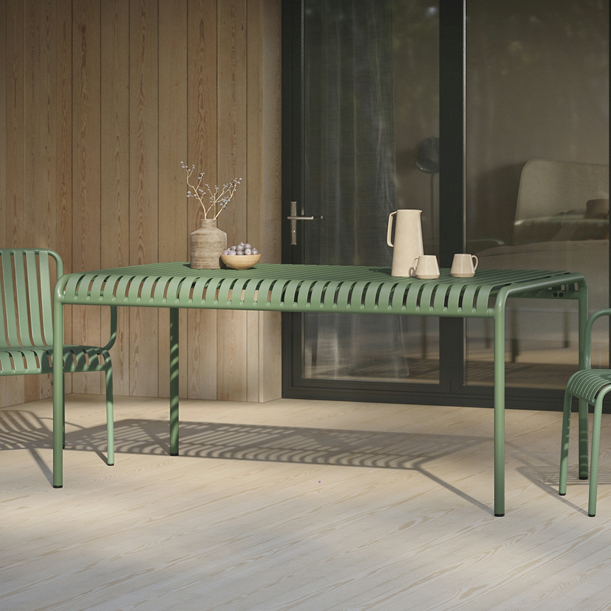 Sarek 67" Outdoor Dining Table - Khaki Green