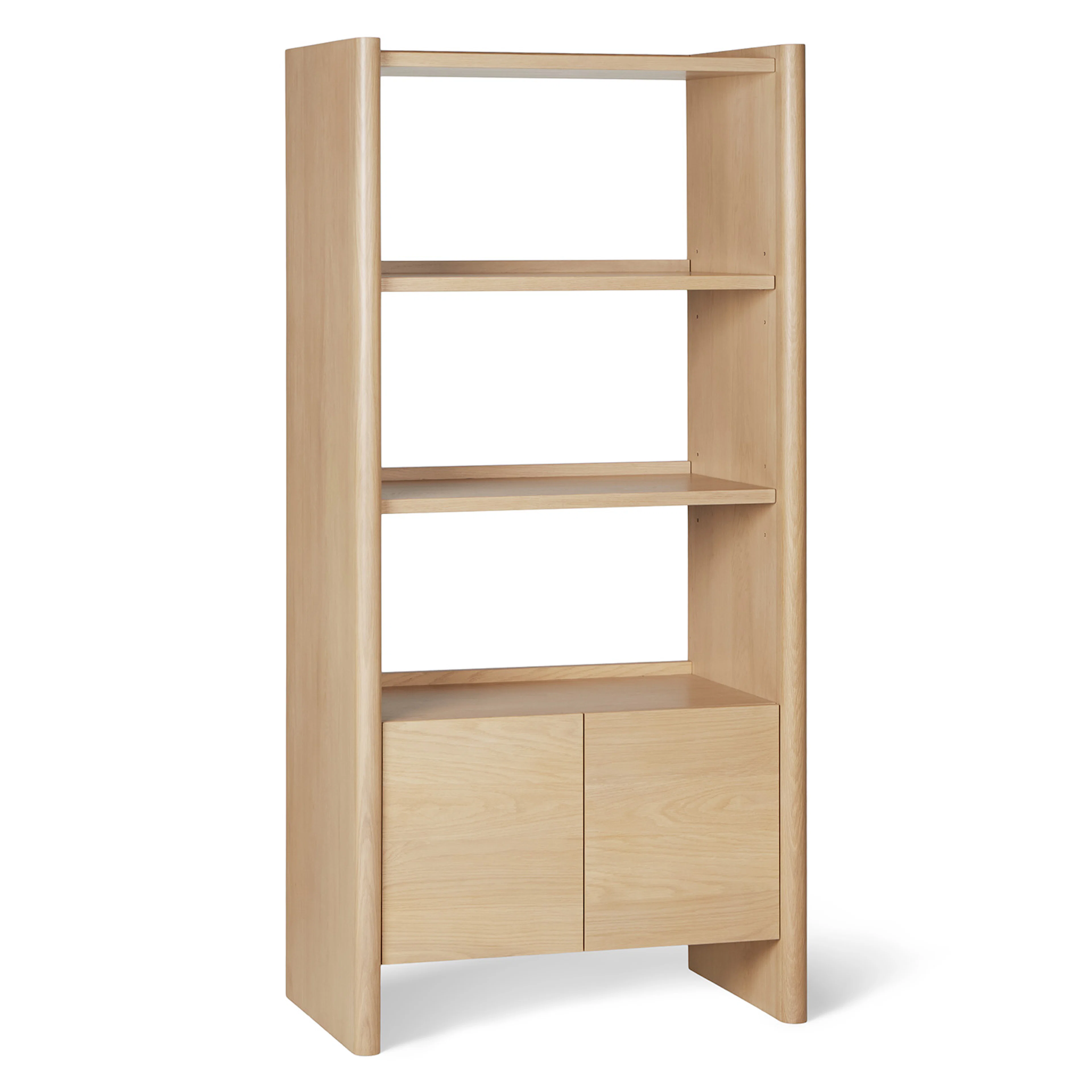 Torme 34" Bookcase with Storage, Tall - White Oak