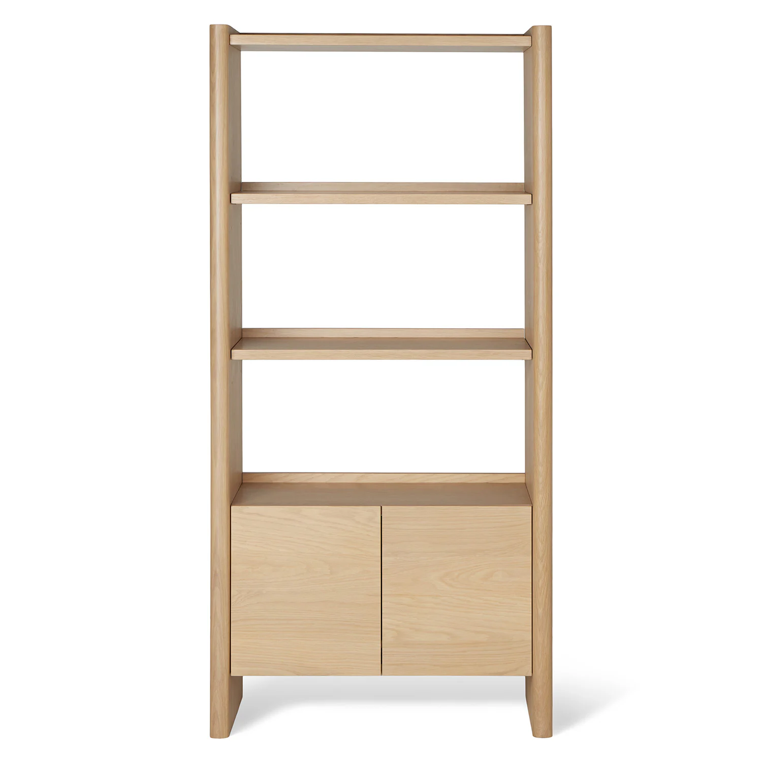Torme 34" Bookcase with Storage, Tall - White Oak