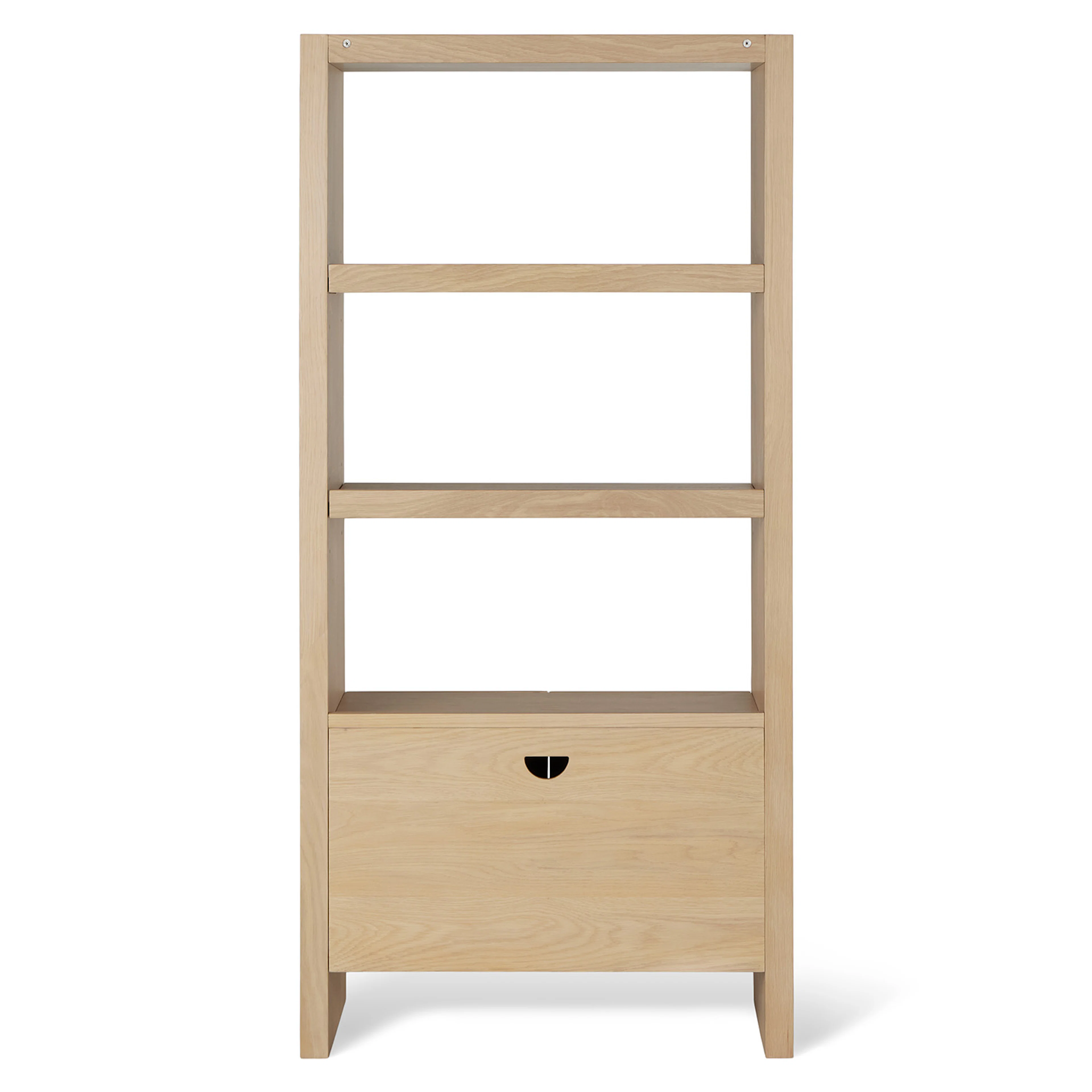 Torme 34" Bookcase with Storage, Tall - White Oak