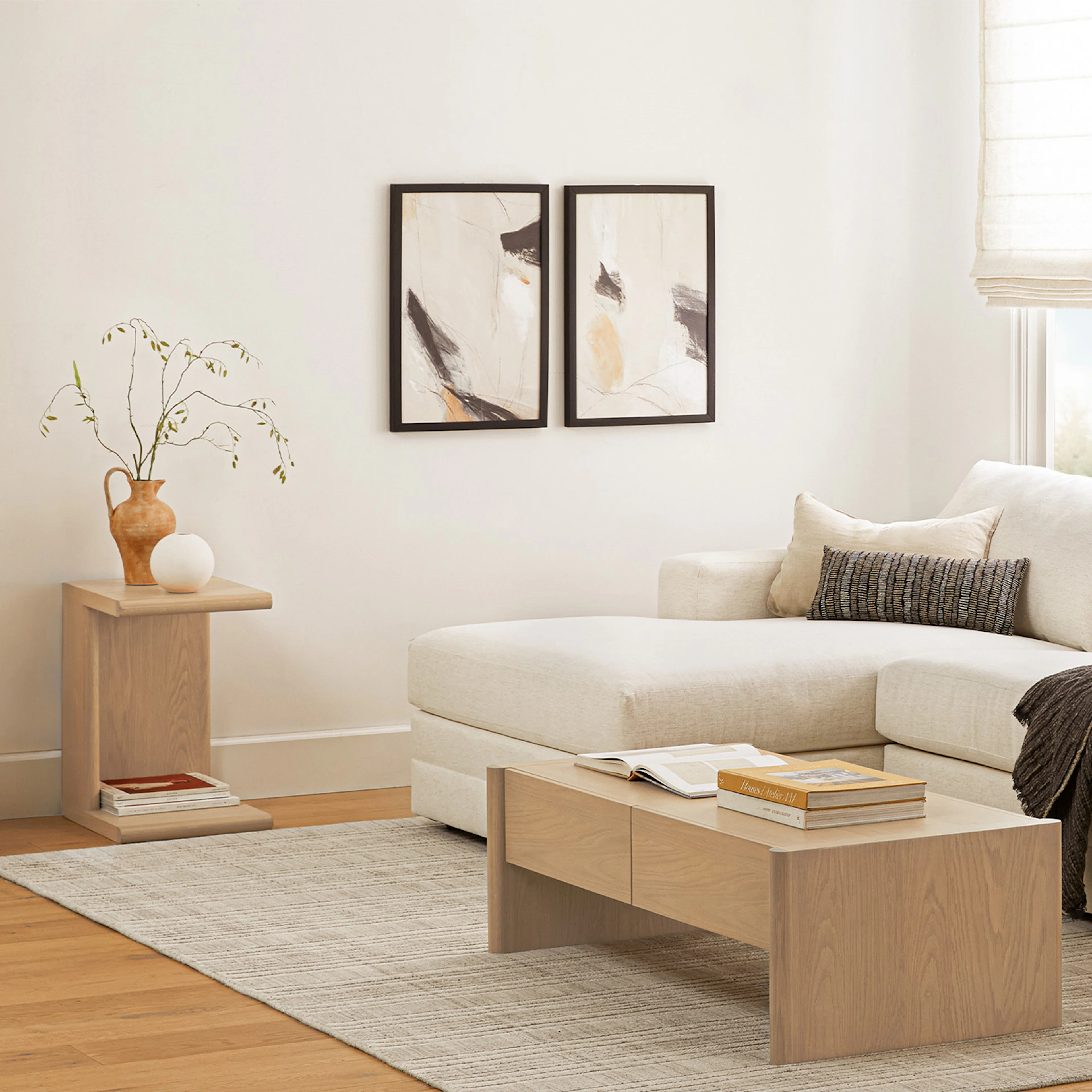 Torme C Side Table in White Oak - Stylish & Modern