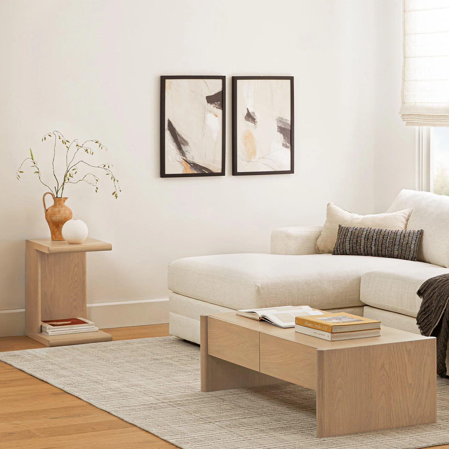 Torme C Side Table in White Oak - Stylish & Modern