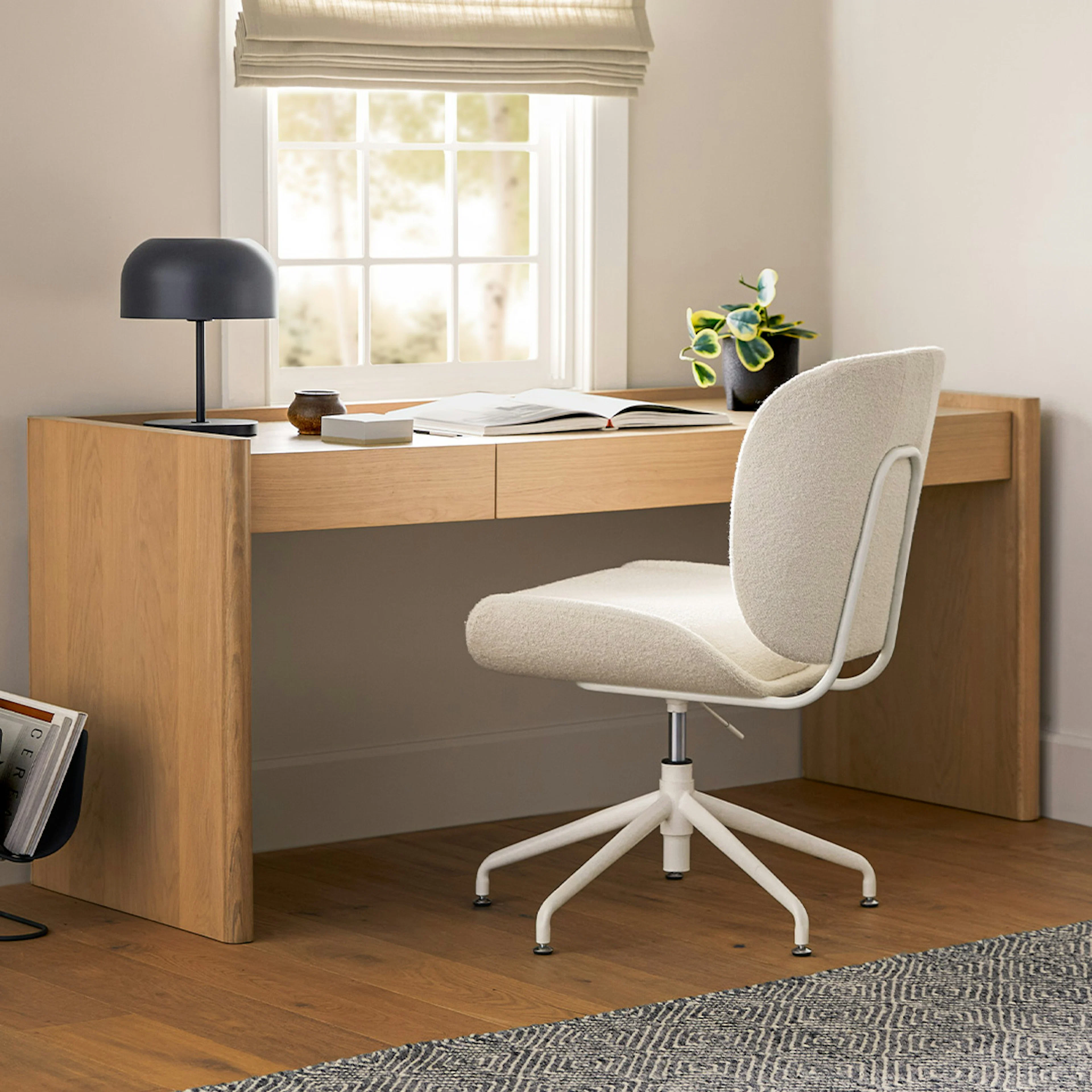 Torme 70" White Oak Desk - Modern Office Furniture
