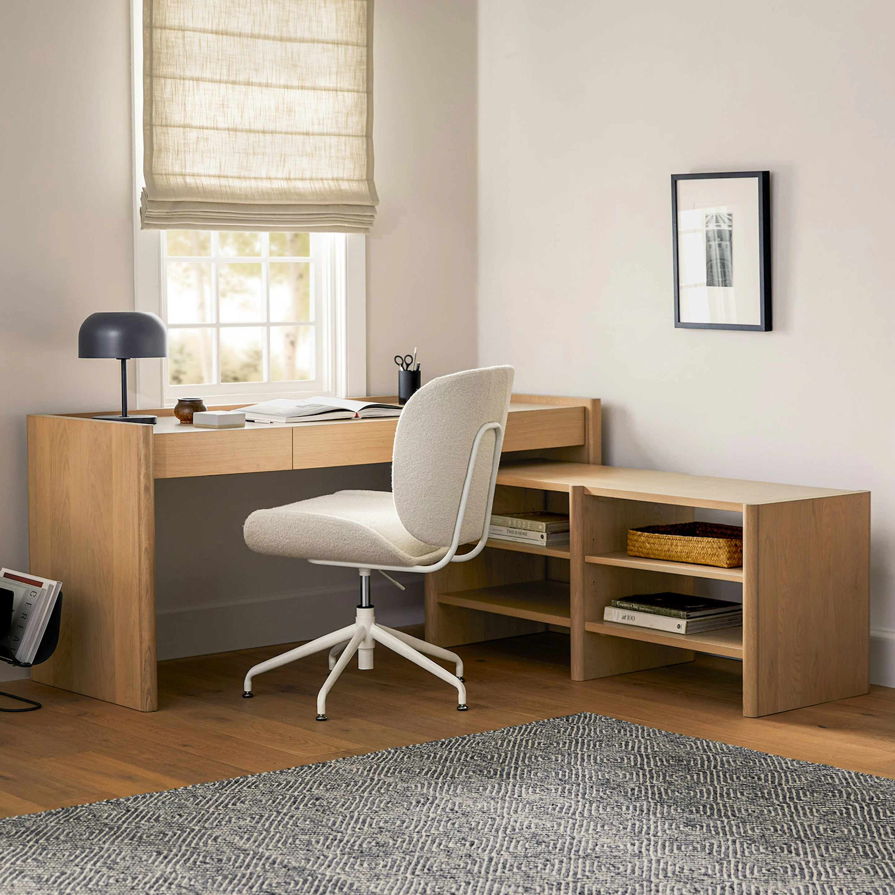 Torme 70" White Oak Desk - Modern Office Furniture
