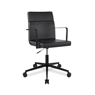 Gerven Leather Office Chair - Oxford Black