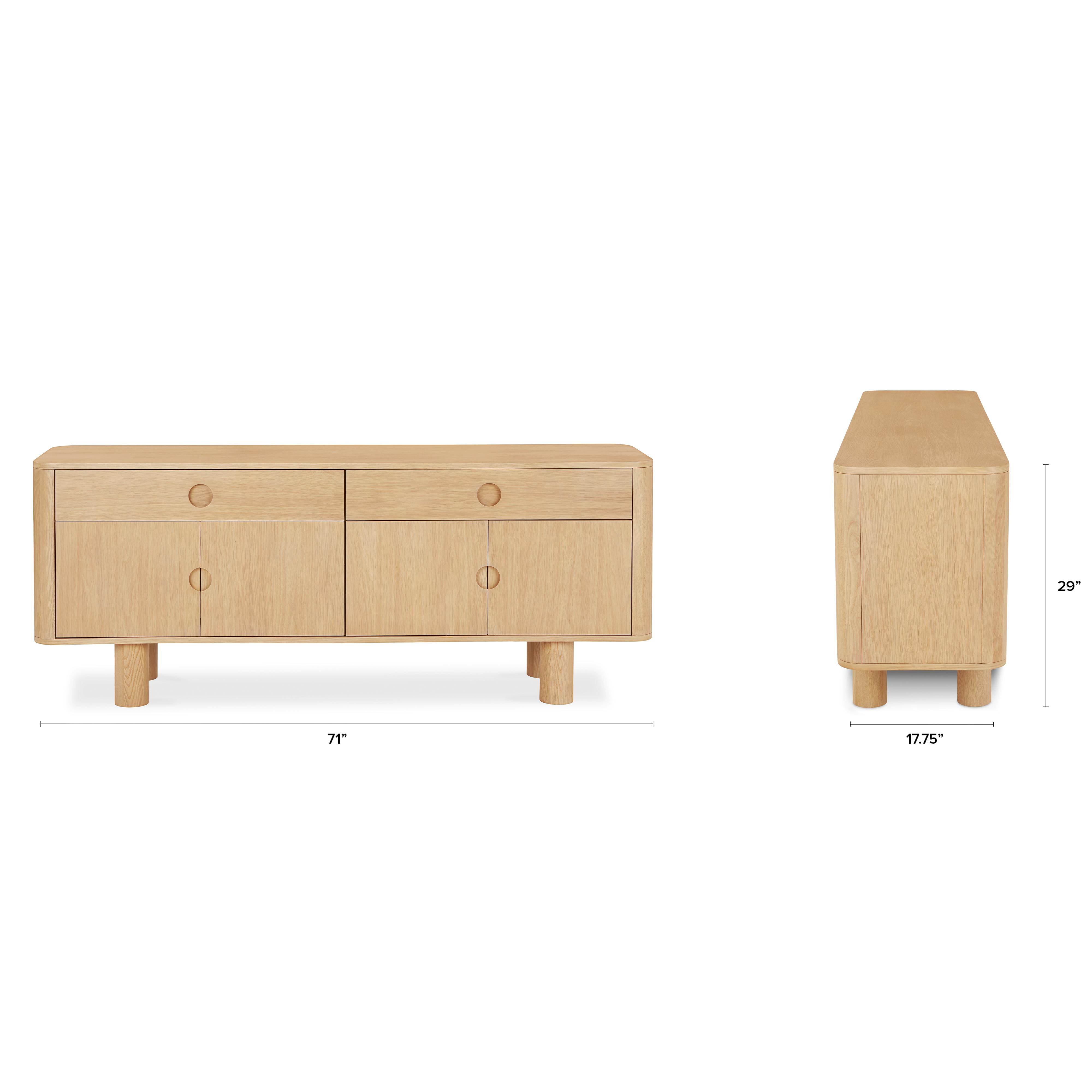 Adel White Oak Scandinavian Sideboard, FKA Muhly | Article
