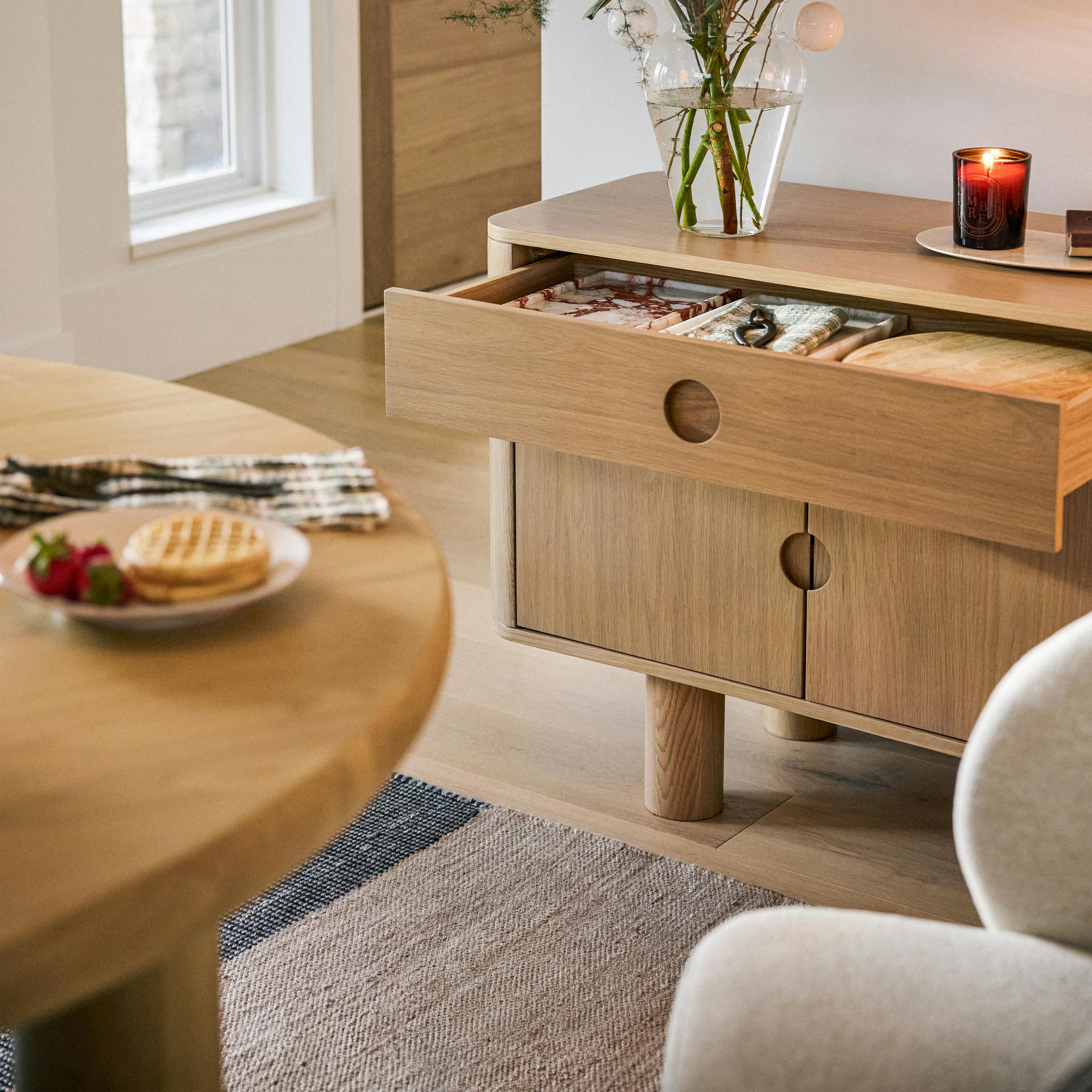 Adel White Oak Scandinavian Sideboard, FKA Muhly | Article