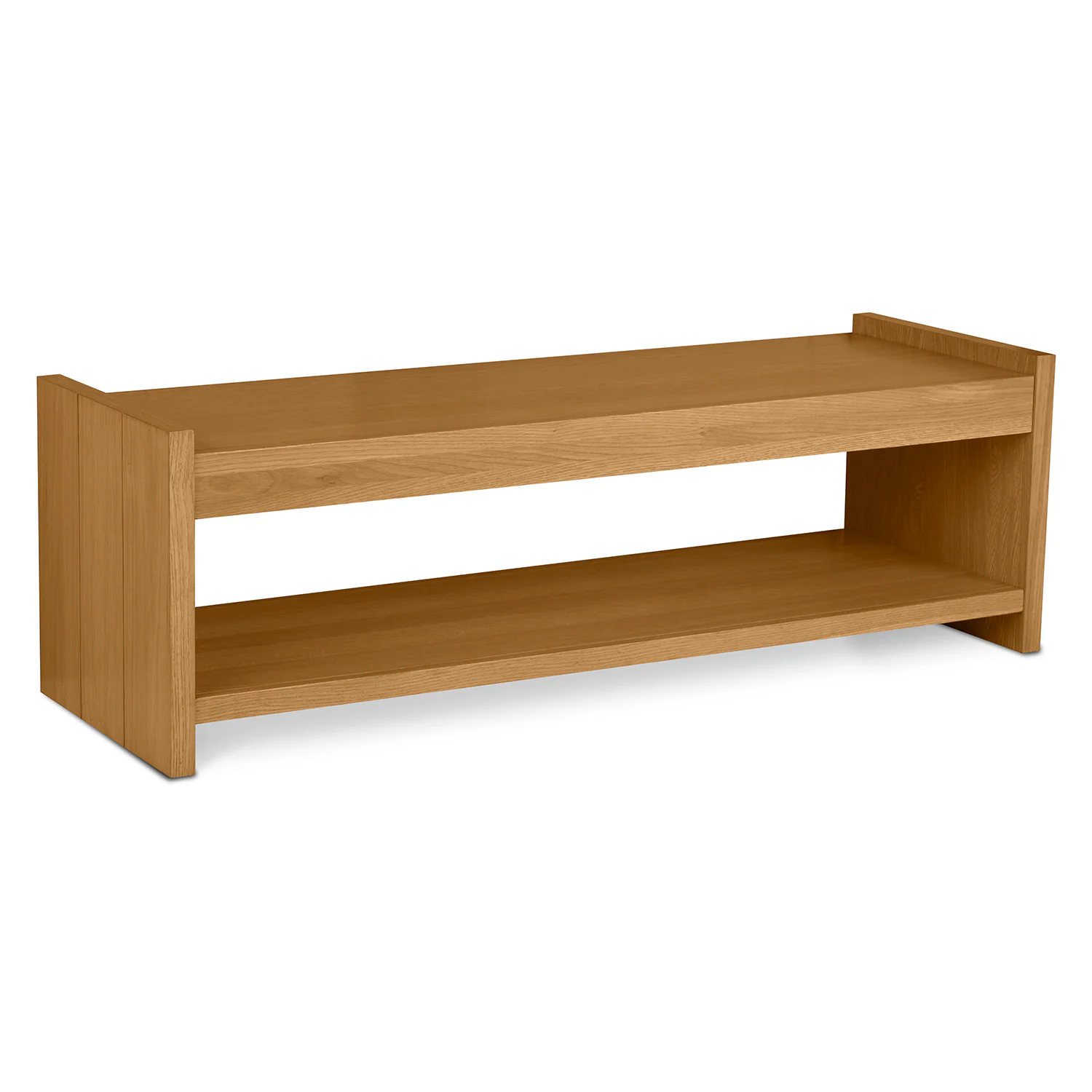 Cassie 56" Oak & Ivory Chenille Bench | Stylish Seating