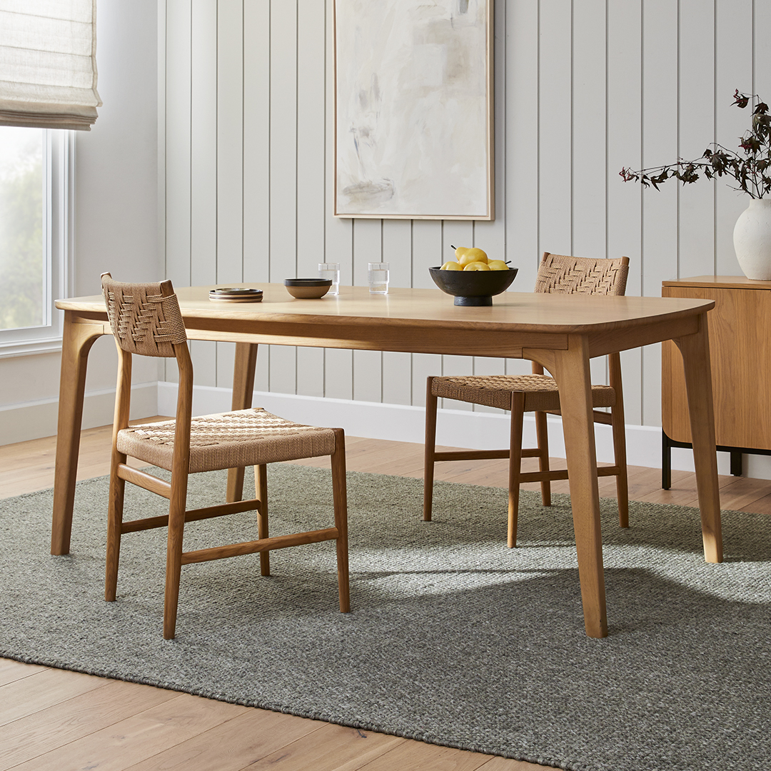 Plumas White Oak Dining Table For 6 