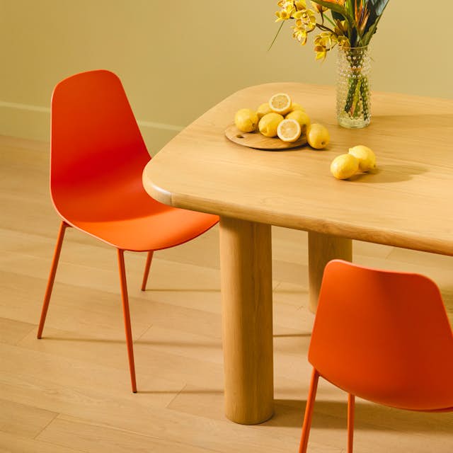 Muhly White Oak Scandinavian Dining Table for 6 Article