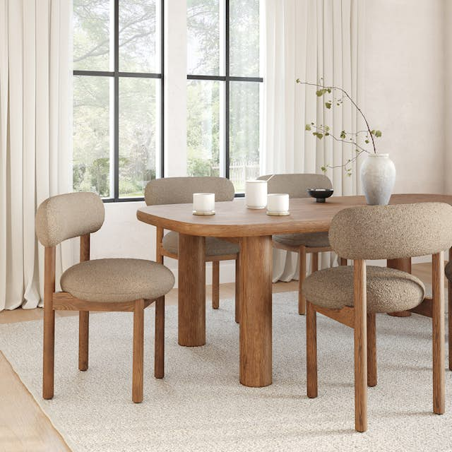 Muhly Smoked Oak Scandinavian Dining Table for 6 | Article