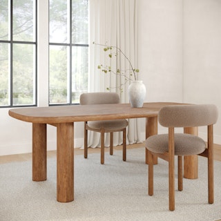 Muhly Smoked Oak Dining Table for 6
