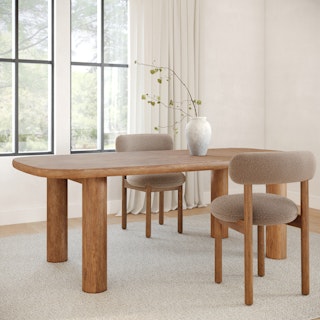 Adel 82.5" Dining Table - Smoked Oak