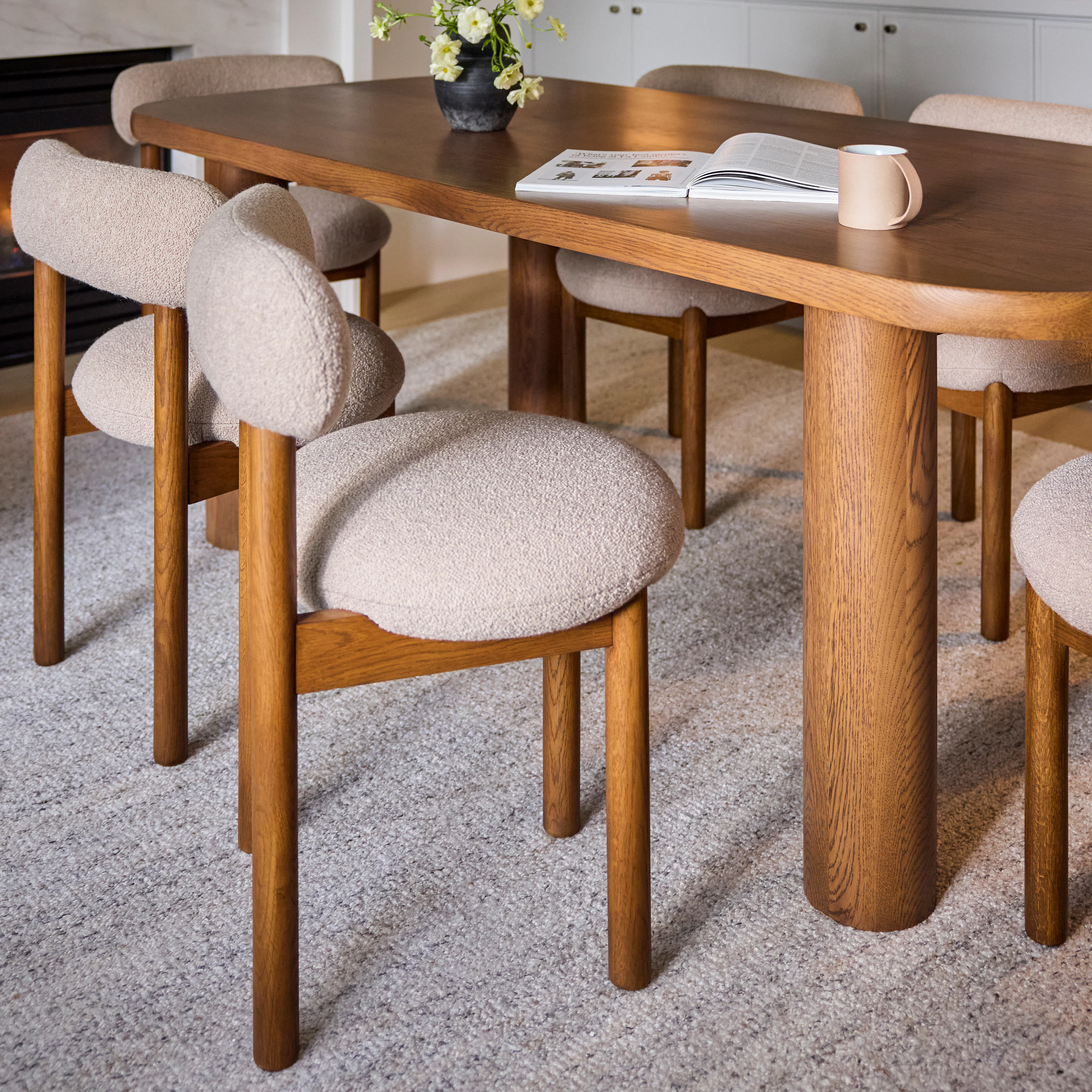 Adel 82.5" Dining Table - Smoked Oak