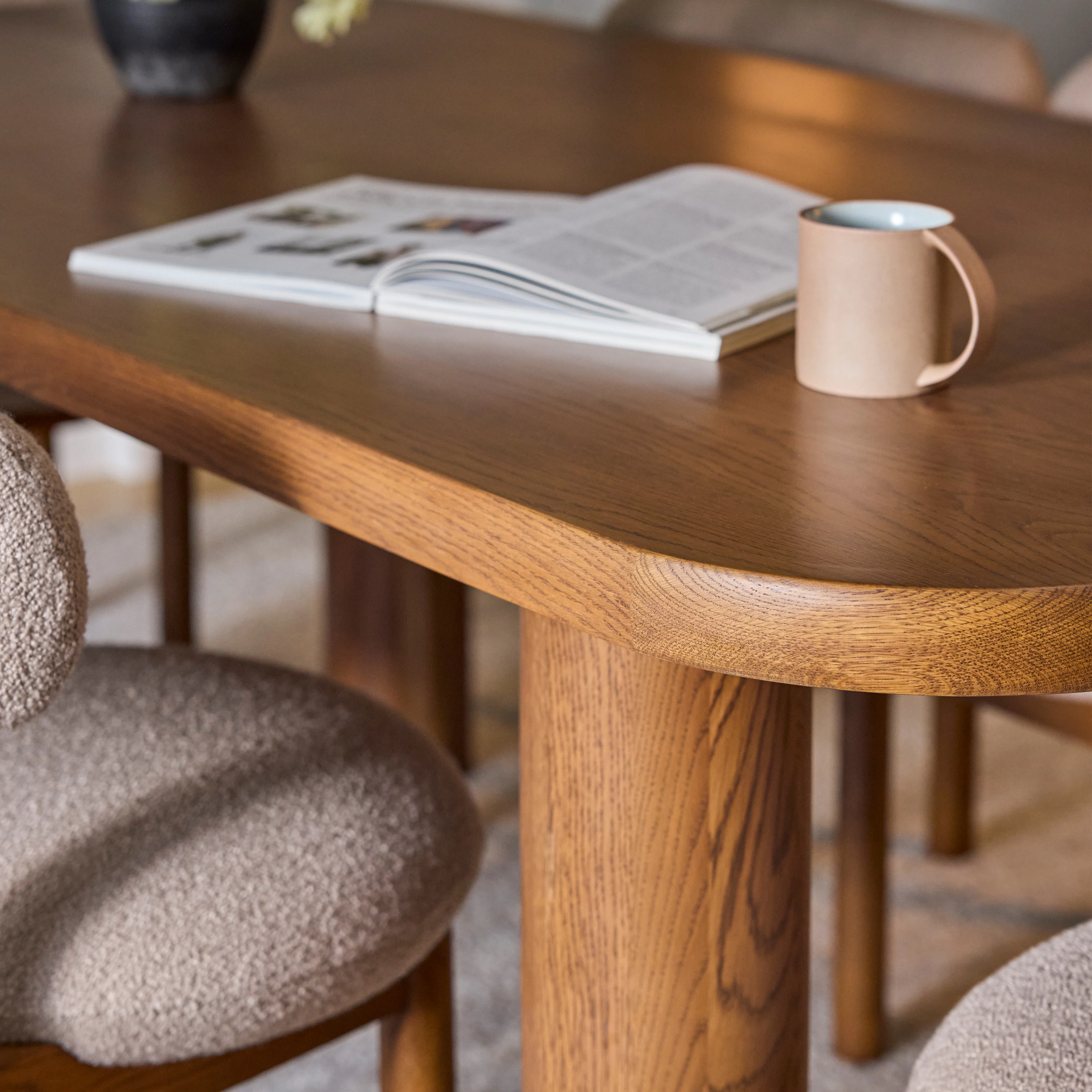 Adel 82.5" Dining Table - Smoked Oak