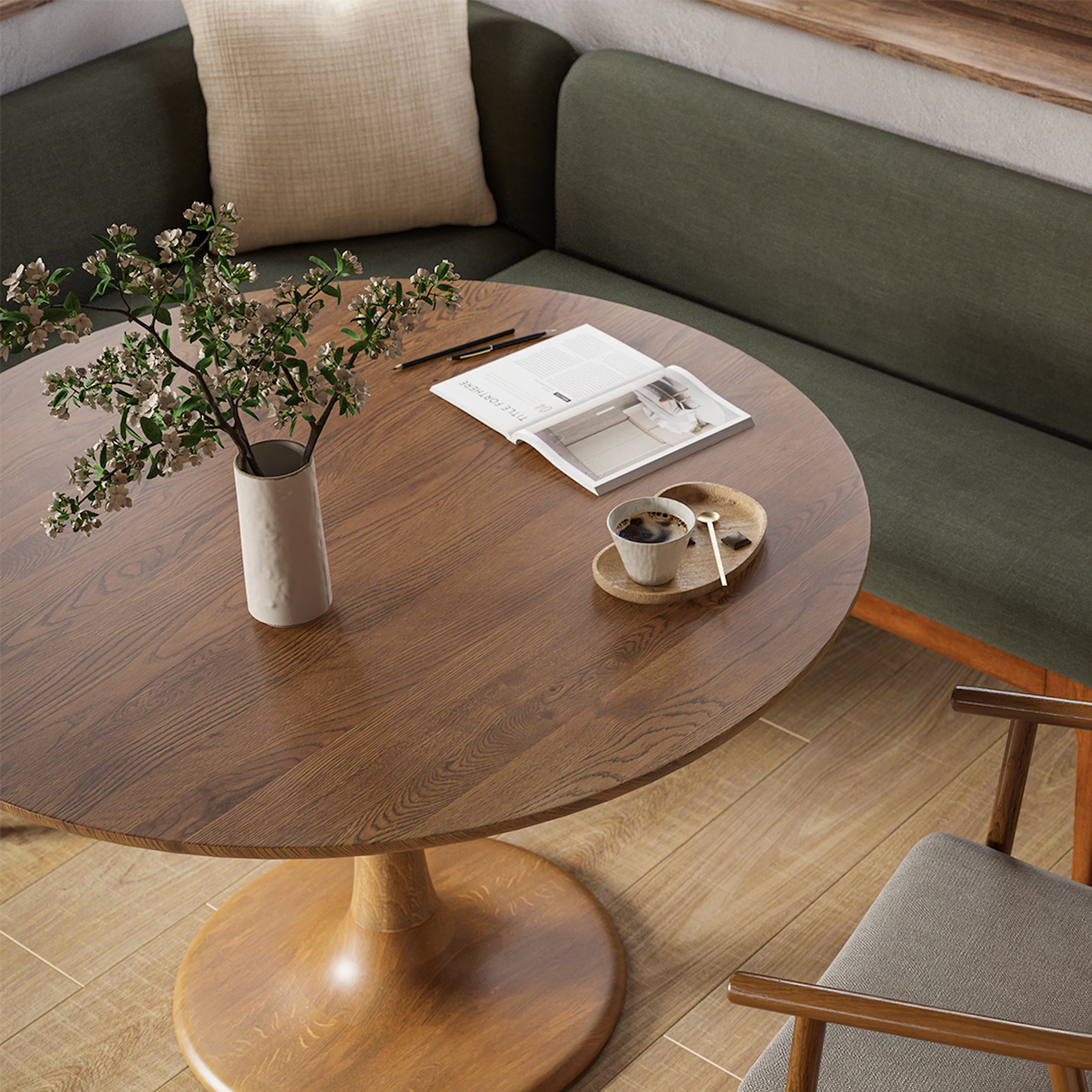 Hendrick 47.25" Dining Table - Smoked Oak