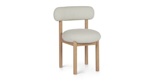Munk Ivory Wool Bouclé White Oak Dining Chair