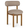 Munk Dining Chair - Smoked Oak and Sandstone Wool Bouclé
