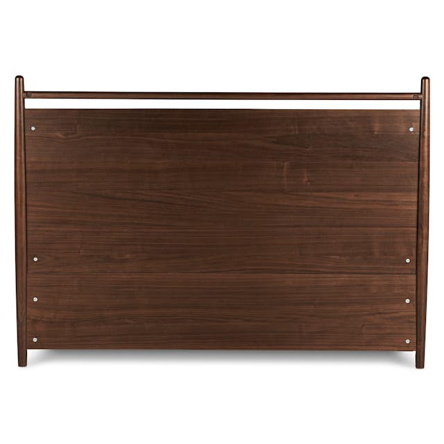Lenia Panel Walnut Queen Storage Bed Article