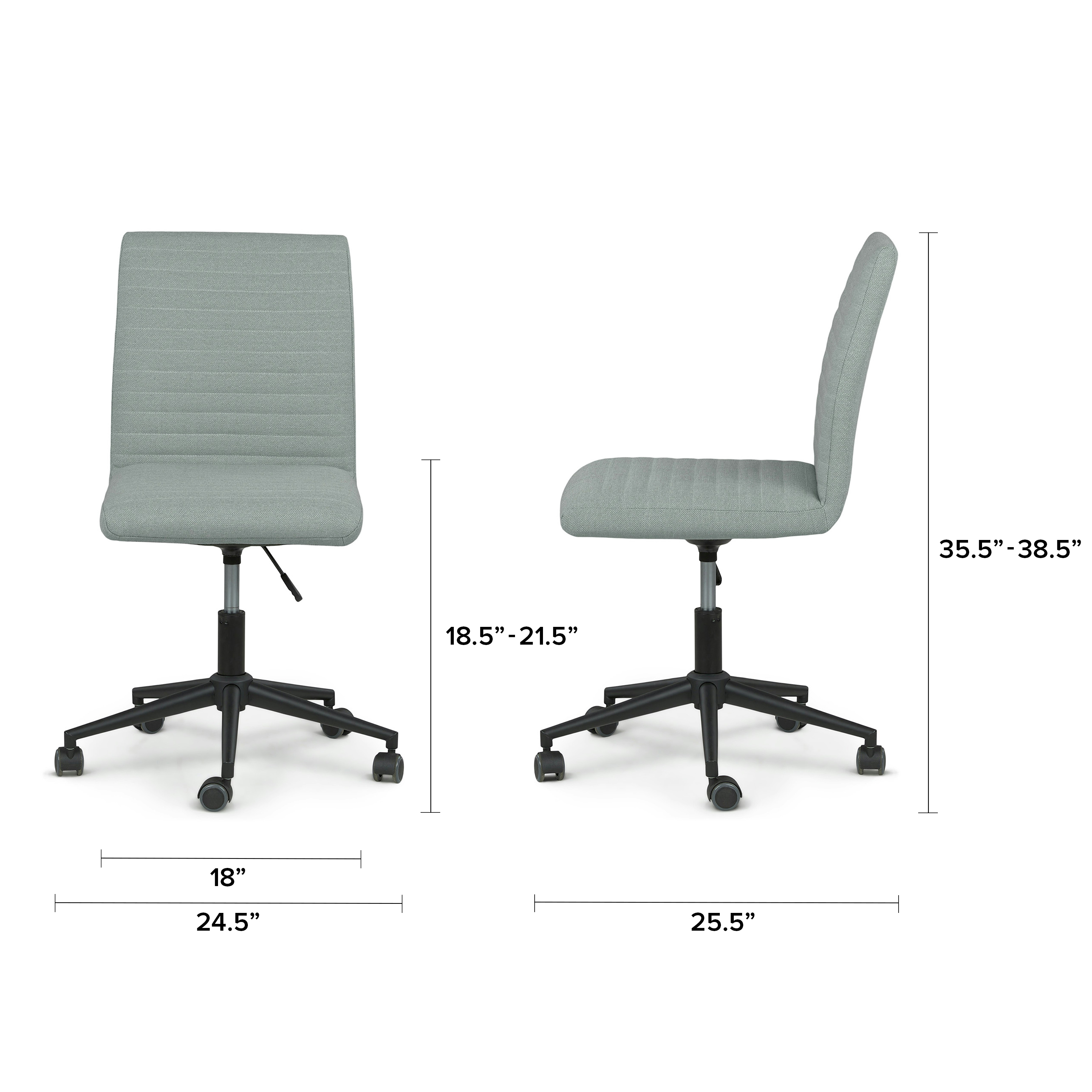 Passo Sprout Aqua Fabric Swivel & Adjustable Office Chair | Article