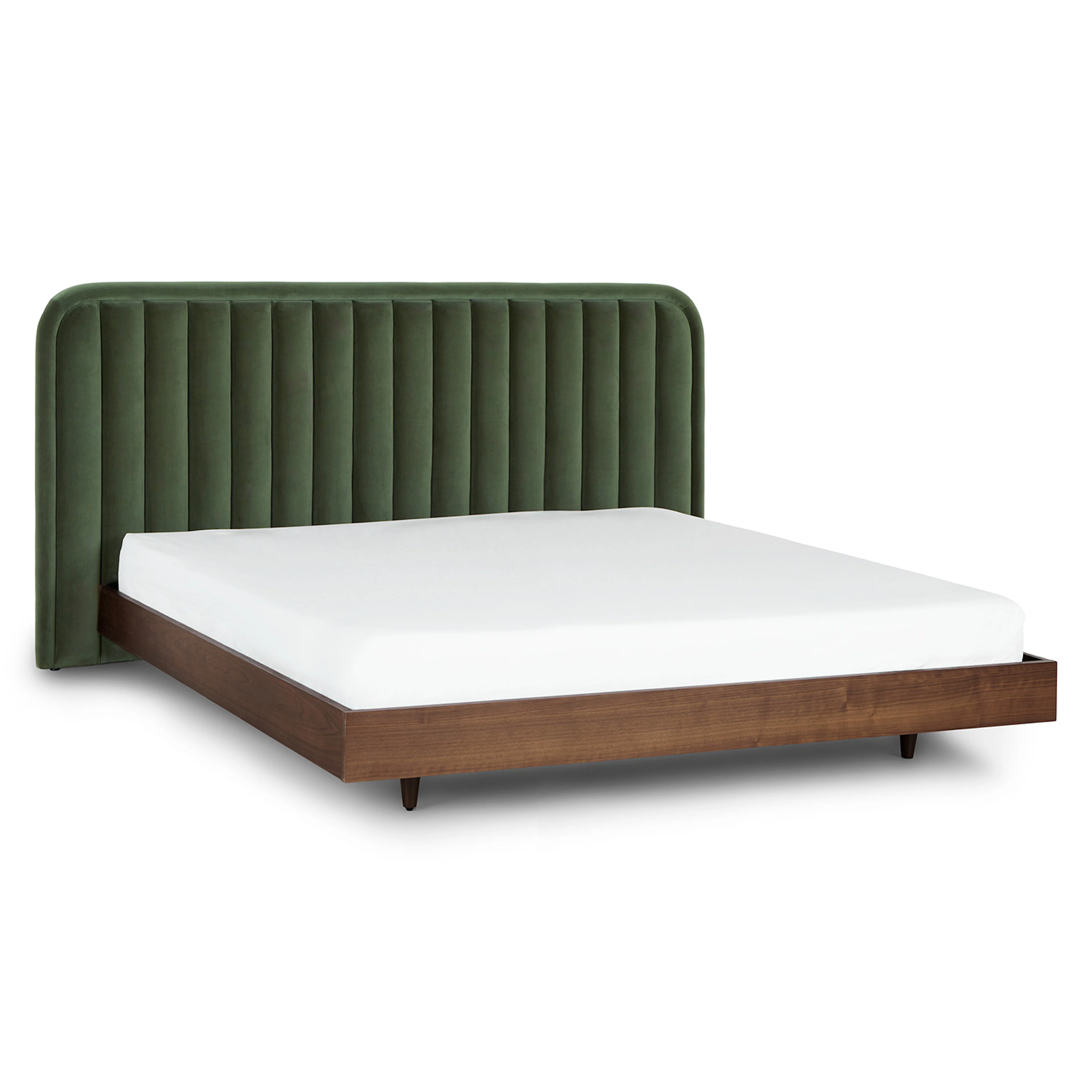 Rolph King Velvet Headboard - Plush Pacific Green