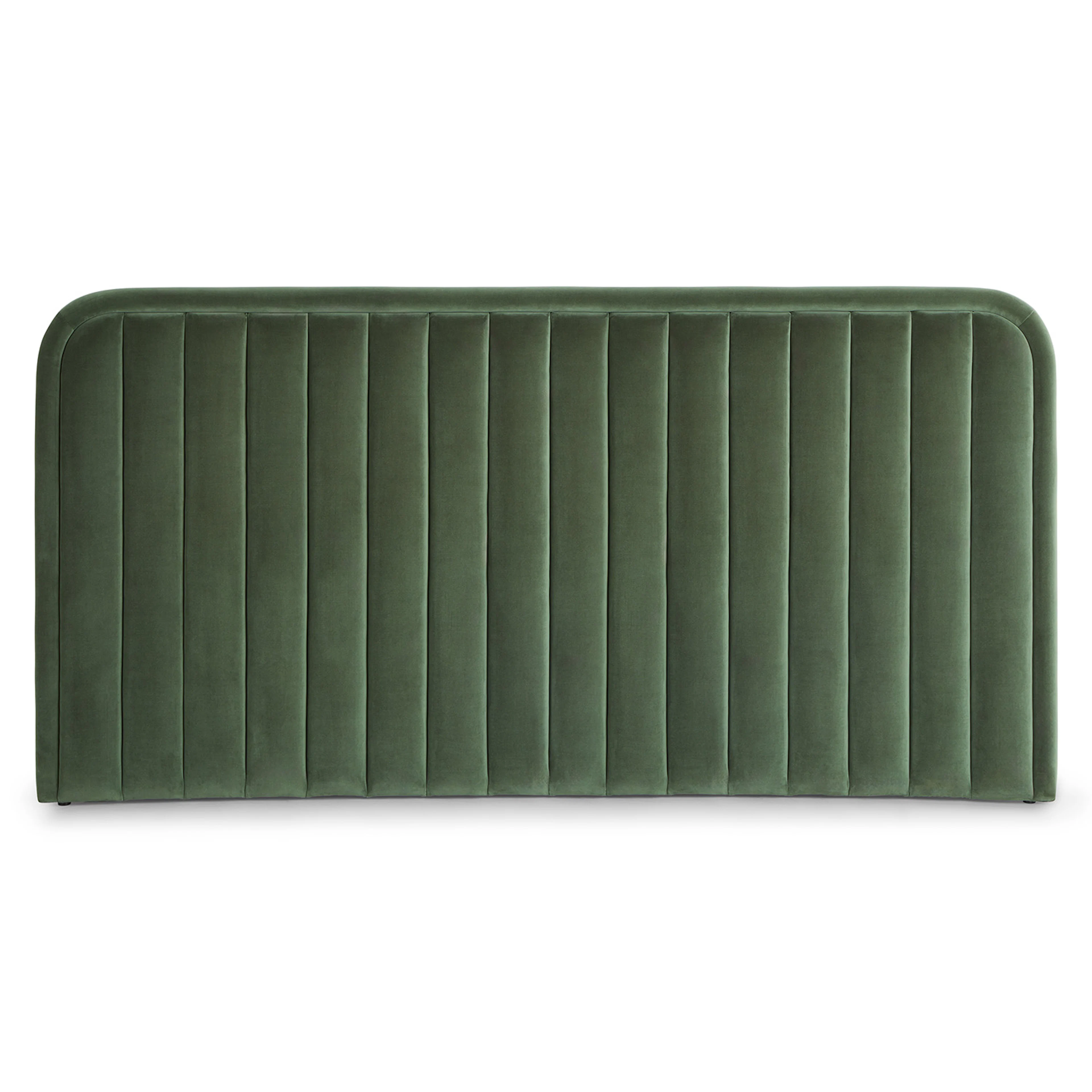 Rolph King Velvet Headboard - Plush Pacific Green
